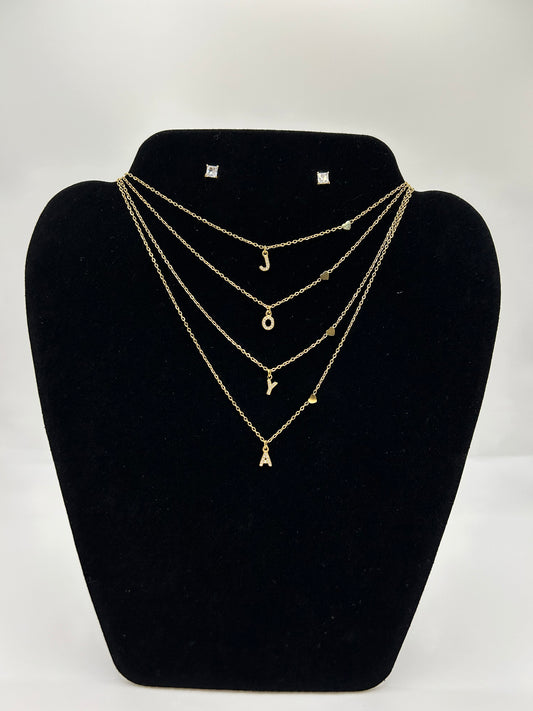 Collier Initiale Doré