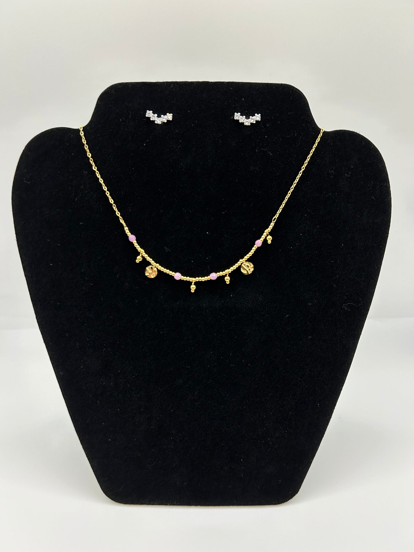 Aria purple pearl necklace