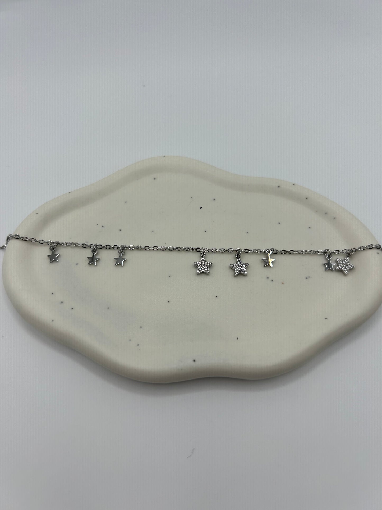 Bracelet cheville Star Argenté