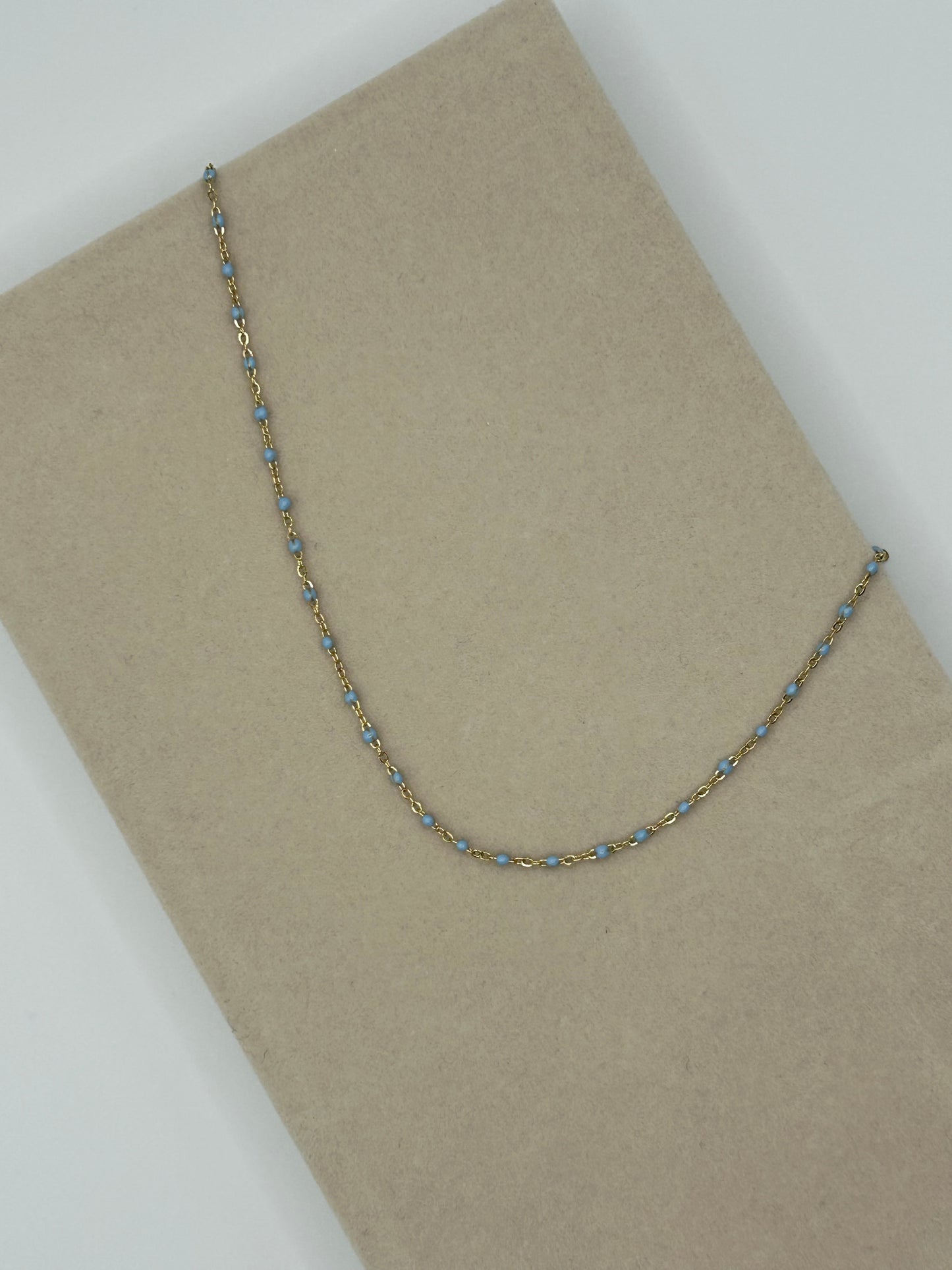 Lilia Gold Necklace / Blue Pearl