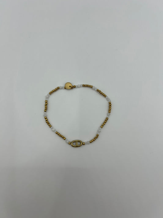 Andrea Bracelet Gold/White Pearls