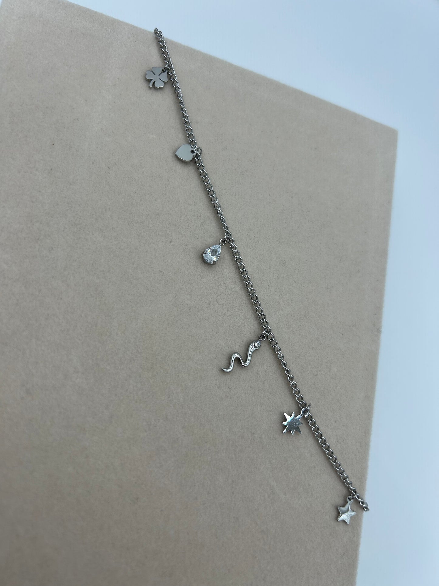 Maelys Silver Ankle Bracelet