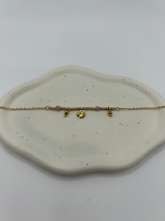 Aria Gold Bracelet / Purple Pearl