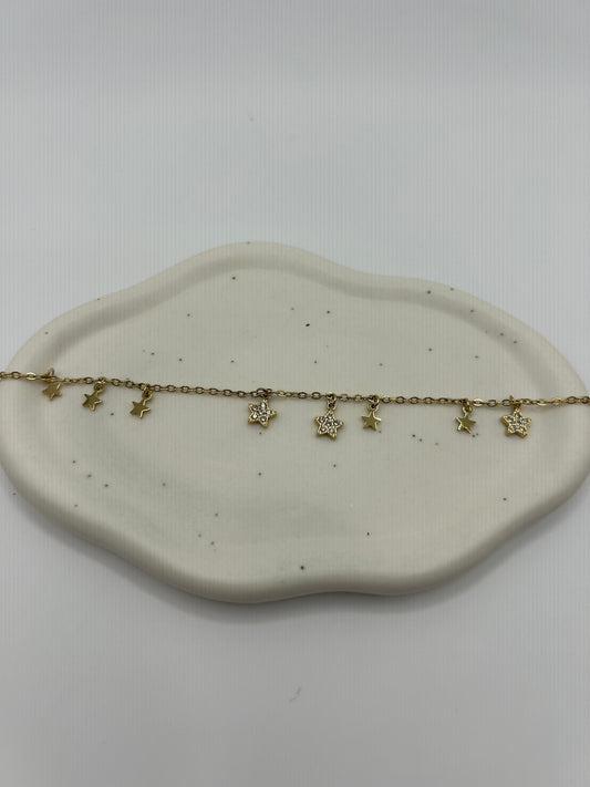 Bracelet cheville Star Doré