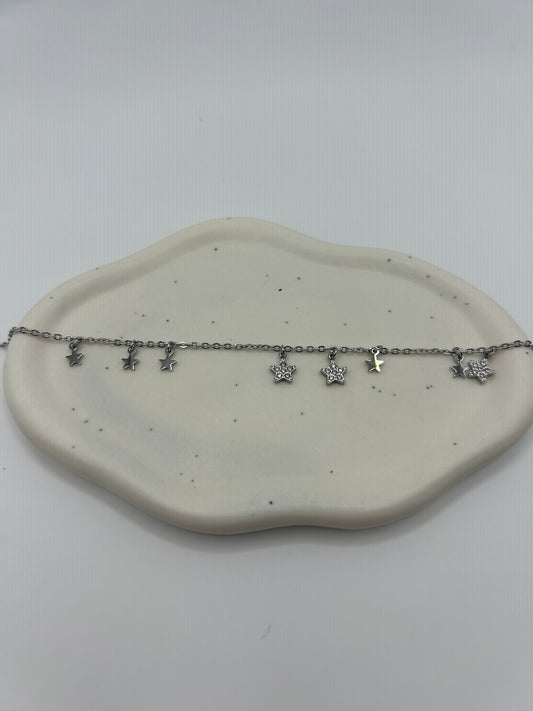 Bracelet cheville Star Argenté